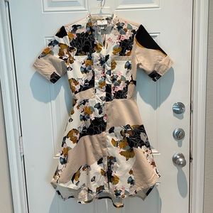 3.1 Phillip Lim x Target Shirt Dress Small, Floral Patch Color Block Like NEW
